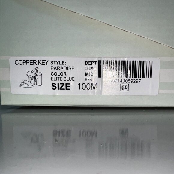 Copper Key Paradise Elite Blue Womens Heeled Sandals Size 10M - Picture 15 of 15